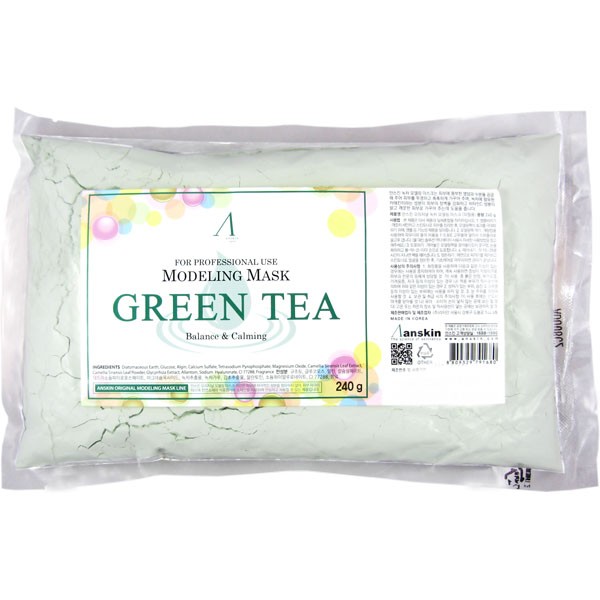Альгинатная маска с экстрактом зеленого чая (пакет) 240гр Green Tea Modeling / Refill 240гр