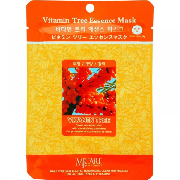 Маска тканевая с облепихой  MIJIN Vitamin Tree Essence Mask 23гр