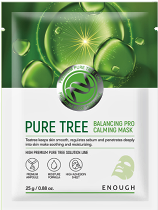 Тканевая маска с чайным деревом Enough Pure Tree Balancing PRO Calming Mask Pack 25мл