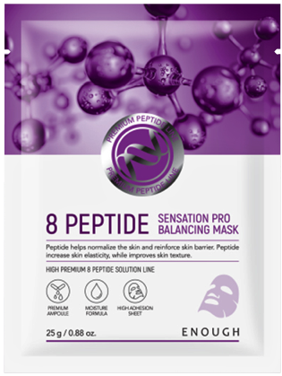 Тканевая маска с пептидами Enough 8 Peptide Sensation PRO Balancing Mask 25мл