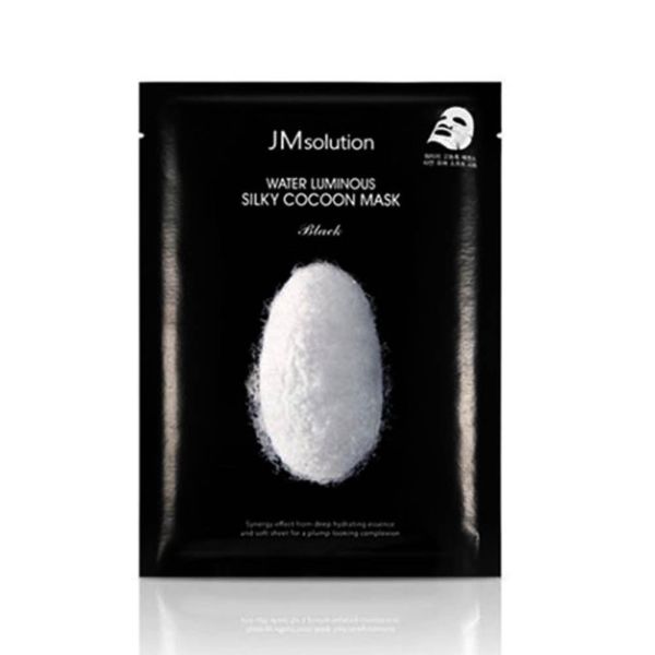 Маска для упругости кожи с протеинами шелка JMsolution Water Luminous Silky Cocoon Mask Black 35мл