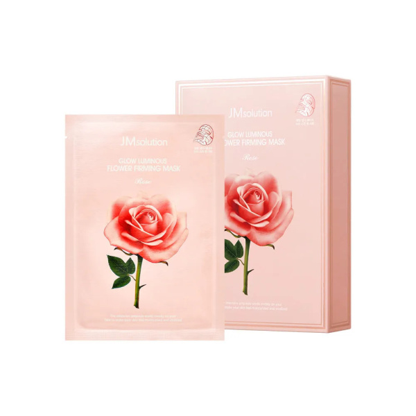 Тканевая маска с экстрактом дамасской розы JMsolution Glow Flower Firming Mask Rose 30мл*10шт
