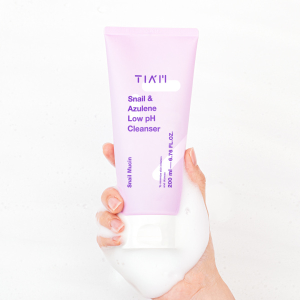 Успокаивающий гель для умывания TIAM Snail & Azulene Low pH Cleanser 200мл