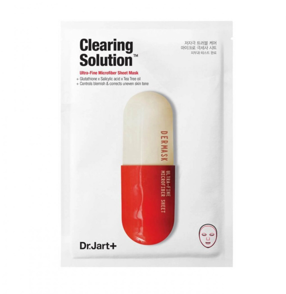 Маска для лица тканевая для проблемной кожи Dr. Jart Dermask Micro Jet Clearing Solution 27гр
