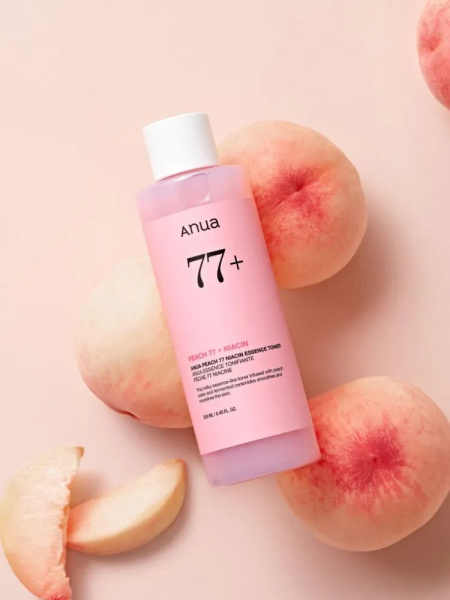 Тонер-эссенция с персиком для гладкой и сияющей кожи Anua Peach 77 Niacin Essence Toner 250мл