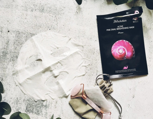Ультратонкая маска с муцином улитки JMsolution Active Pink Snail Brightening Mask Prime 30мл