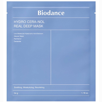 Гидрогелевая маска с церамидами против сухости Biodance Hydro Cera-Nol Real Deep Mask 34гр