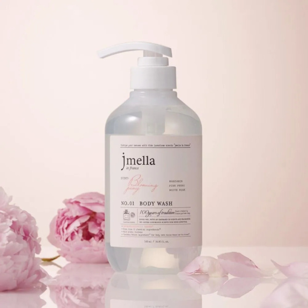 Парфюмированный гель для душа 01 Jmella In France Blooming Peony Body Wash 500мл