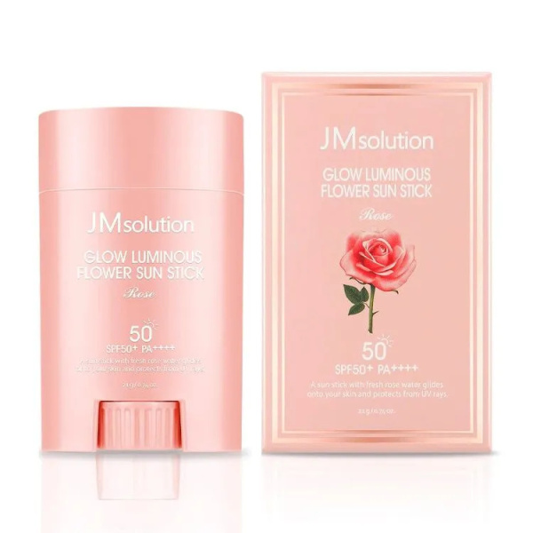 Солнцезащитный стик с розой JMsolution Glow Luminous Flower Sun Stick SPF50+ PA++++ 21гр