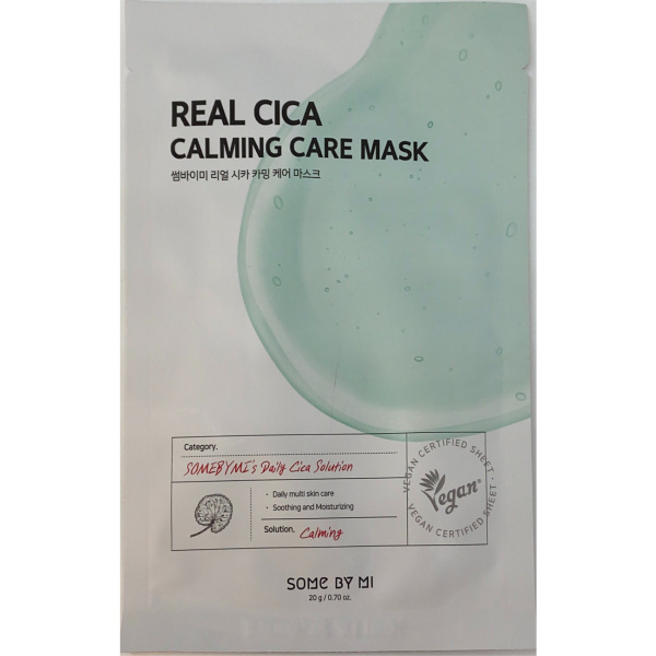 Восстанавливающая тканевая маска для лица с центеллой азиатской Some By Mi Real Cica Calming Mask 20гр