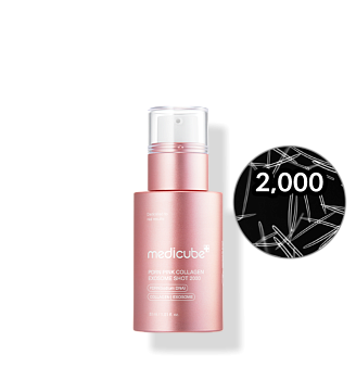 Омолаживающая ампула с микроиглами medicube PDRN Pink Collagen Exosome Shot Serum 2000 30мл