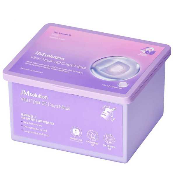 Набор тканевых масок для восстановления и укрепления кожи JMsolution Vita D'pair 30 Days Mask 30шт (350мл)