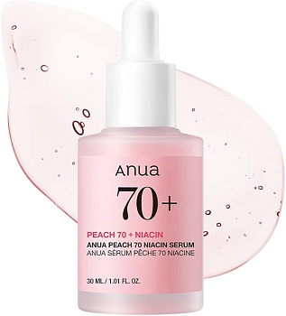 Сыворотка с персиком для гладкой и сияющей кожи Anua Peach 70% Niacin Serum 30мл 