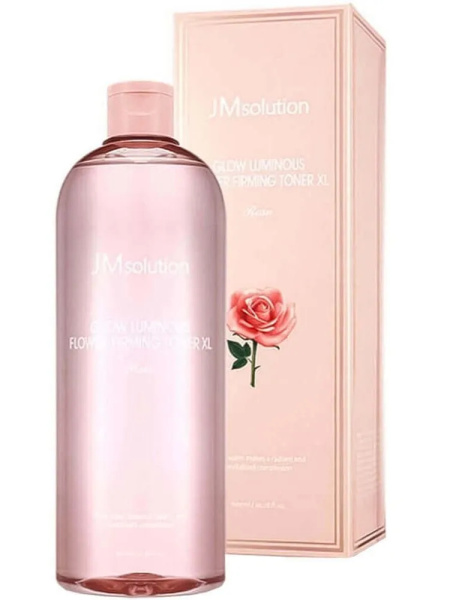 Увлажняющий тонер с экстрактом розы JMSolution Glow Luminos Flower Firming Toner XL 600мл