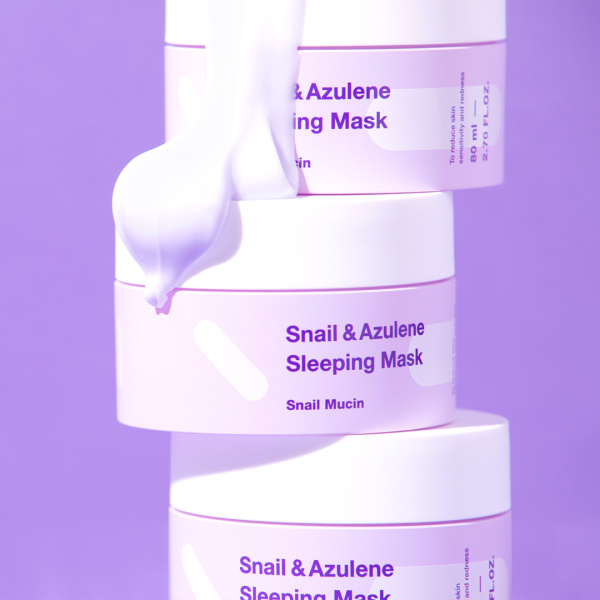 Ночная маска с азуленом и муцином улитки TIAM Snail & Azulene Sleeping Mask 80мл
