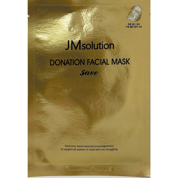 Маска с лифтинг-эффектом с коллоидным золотом JMsolution Donation Facial Mask Save 37мл