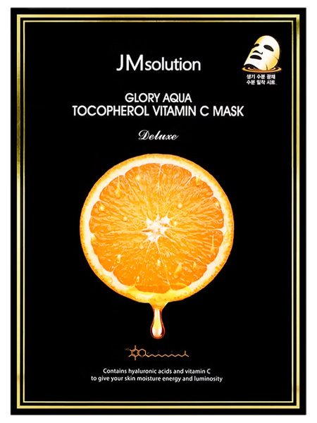 Тканевая маска для выравнивания тона JMsolution Glory Aqua Tocopherol Vitamin C Mask 30мл*10шт