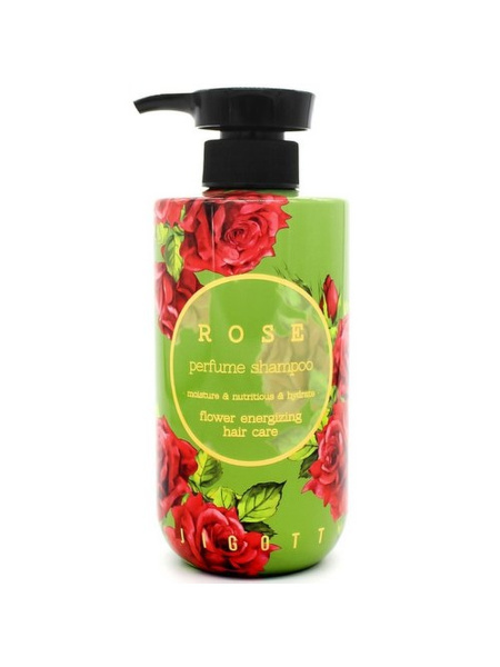 Парфюмированный шампунь для волос с экстрактом розы JIGOTT Rose Perfume Shampoo 500мл