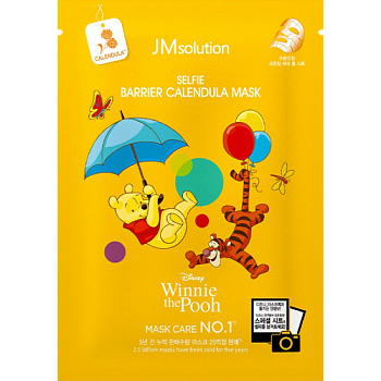 Успокаивающая тканевая маска с экстрактом календулы JMSolution Disney Collection Selfie Barrier Calendula Mask 30мл