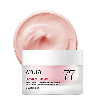 Интенсивный крем-пудинг для гладкой и сияющей кожи Anua Peach 77 Niacin Enriched Cream 50мл