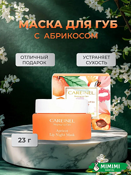 Ночная маска для губ с ароматом абрикоса Care:Nel Apricot Lip Night Mask 23гр