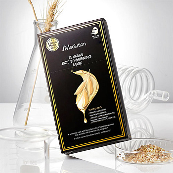 Тканевая маска с рисом JMSOLUTION BE NATURE RICE WHITENING MASK 24мл