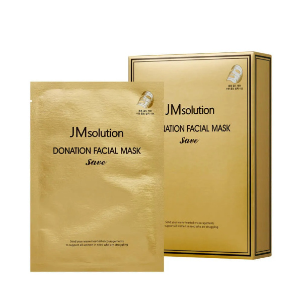 Маска с лифтинг-эффектом с коллоидным золотом JMsolution Donation Facial Mask Save 37мл*10шт
