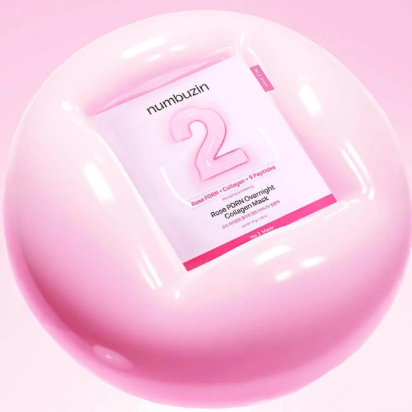 Гидрогелевая маска с ПДРН numbuzin No.2 Rose PDRN Overnight Collagen Mask 30мл