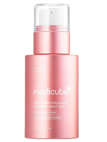 Омолаживающая ампула с микроиглами medicube PDRN Pink Collagen Exosome Shot Serum 2000 30мл