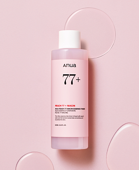 Тонер-эссенция с персиком для гладкой и сияющей кожи Anua Peach 77 Niacin Essence Toner 250мл