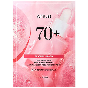 ANU Тканевая маска Anua Peach 70% Niacin Serum Mask 25мл