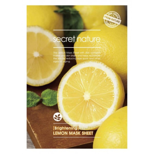 Маска для лица с лимоном, придающая сияние коже Secret Nature Lemon Mask Sheet 25мл