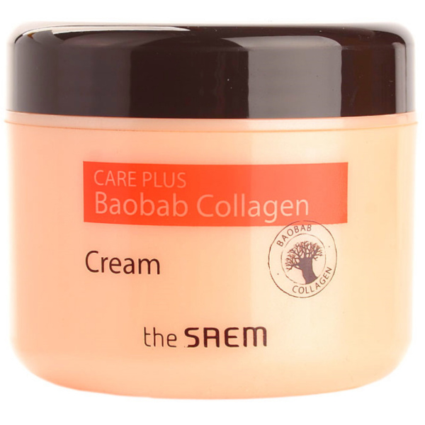 Увлажняющий коллагеновый крем для лица с экстрактом баобаба The Saem Care Plus Baobab Collagen Cream 100мл