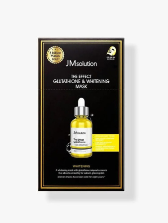 Тканевая маска для сияния кожи с глутатионом JMsolution The Effect Glutathione & Whitening Mask 24 мл, 10 шт