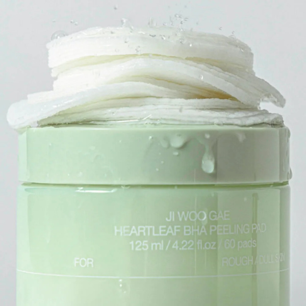 Тонизирующие пилинг-пэды с BHA-кислотой Celimax Ji Woo Gae Heartleaf BHA Peelind Pad 60шт