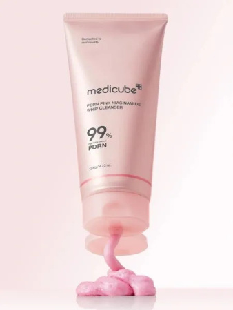 Пенка для умывания с ПДРН MEDICUBE PDRN Pink Niacinamide Whip Cleanser  120мл